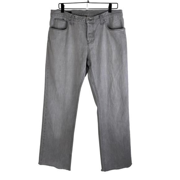 Gucci Regular Straight Leg Jeans Size 52 Dark Gray Washed Denim 34 x 29.5 Mens - Picture 1 of 14
